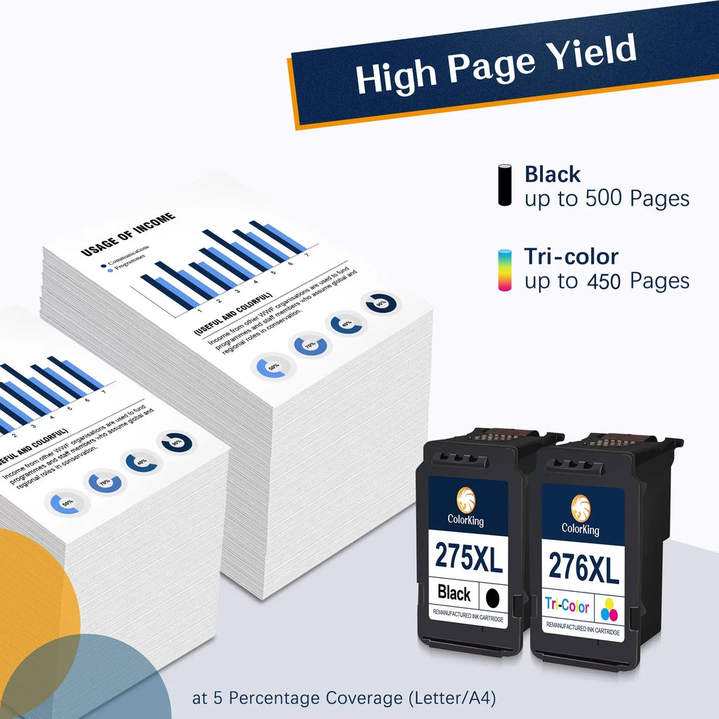 275XL Ink Cartridge 275 Black   for Canon -275XL Compatible with Canon       Printers (2 Pack)