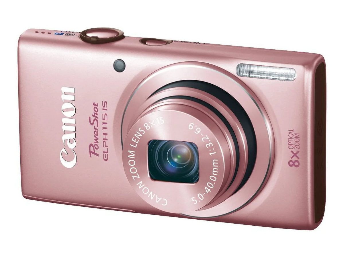 Canon PowerShot  115  - Digital camera - compact - 16.0  - 720p - 8x optical zoom - pink