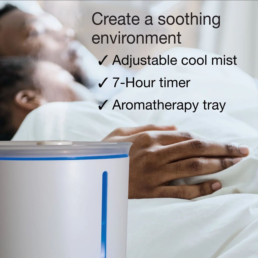 Lasko 0.92 Gallon, 18-Hour Cool Mist Ultrasonic Humidifier with Timer, 370 Sq. ft.,