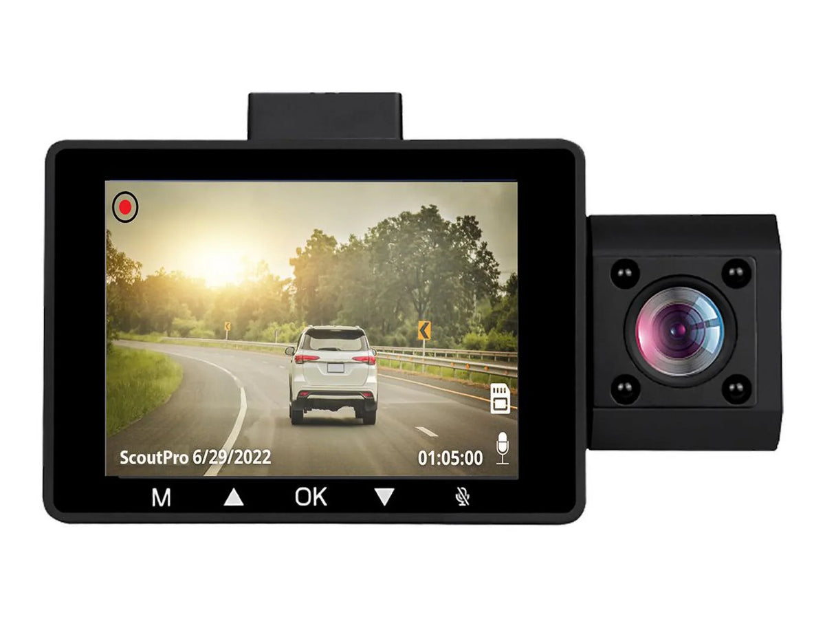 myGEKOgear by Adesso Scout Pro 2K 3-Channel Dash Cam Surveillance Edition with Front View, Cabin View, Rear - Wide Angle View - -Sensor