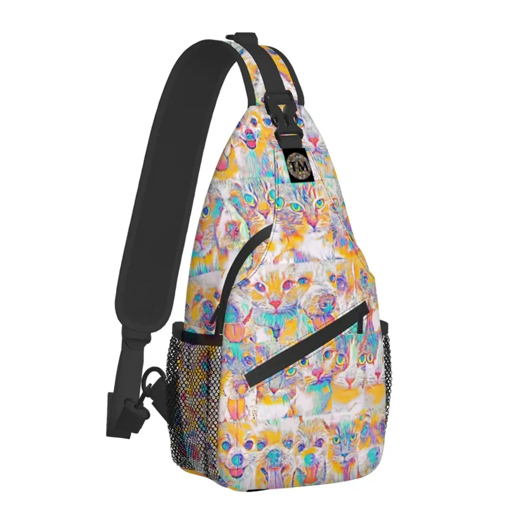 Crossbody Bag - Club 99 - (Turquoise/Orange/Cream) - Unisex - All Ages - The Merch by  Visual Arts