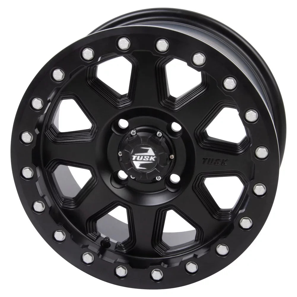 4/156 Tusk Uinta Beadlock Wheel 14x7 4.0 + 3.0 Matte Black For  Wolverine  2 1000 Sport 2022