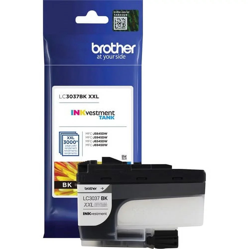 Brother Genuine  Super High-yield Black INKvestment Tank Ink Cartridge - 3000 Pages | Bundle of 2 Each