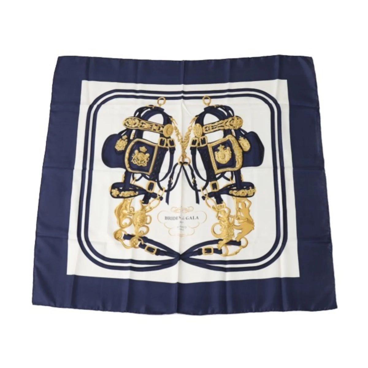 Pre-Owned   de  Carre90 Hermes Blue Scarf (Good)