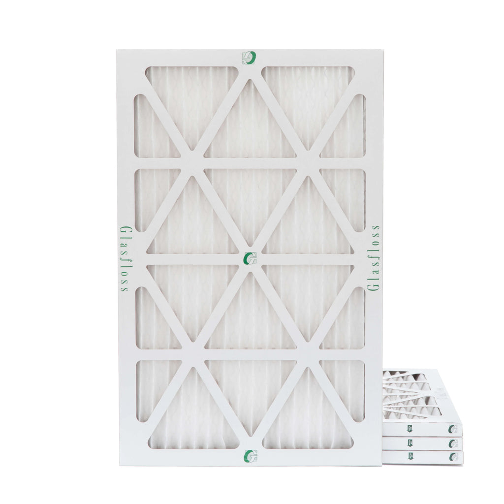 Glasfloss  14x24x1  10 Pleated  Furnace Air Filters. Box of 4. Exact Size: 13-1/2 x 23-1/2 x 7/8