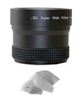 Sony Handycam - 0.21x-0.22x High Grade Fish-Eye Lens + Nwv Direct Micro Fiber Cleaning Cloth
