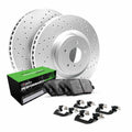 Concepts Rear Brakes and Rotors Kit |Rear Brake Pads| Brake Rotors and Pads| Performance Sport Brake Pads and Rotors| Hardware Kit|fits 2008-2017 Audi ,  allroad,  Quattro, ,  Quattro,