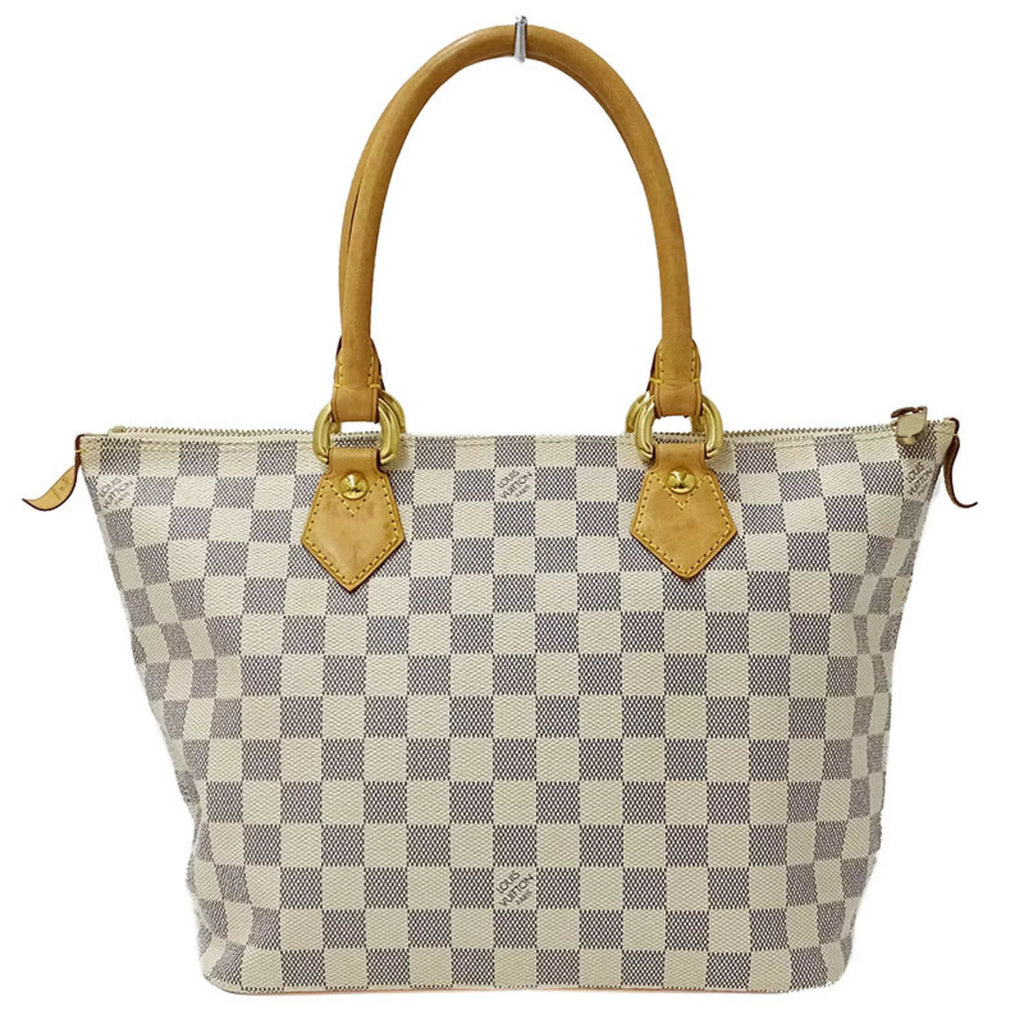 Authenticated Used Louis Vuitton   Bag Damier Azul Ladies Tote Handbag Saleya   White Gray