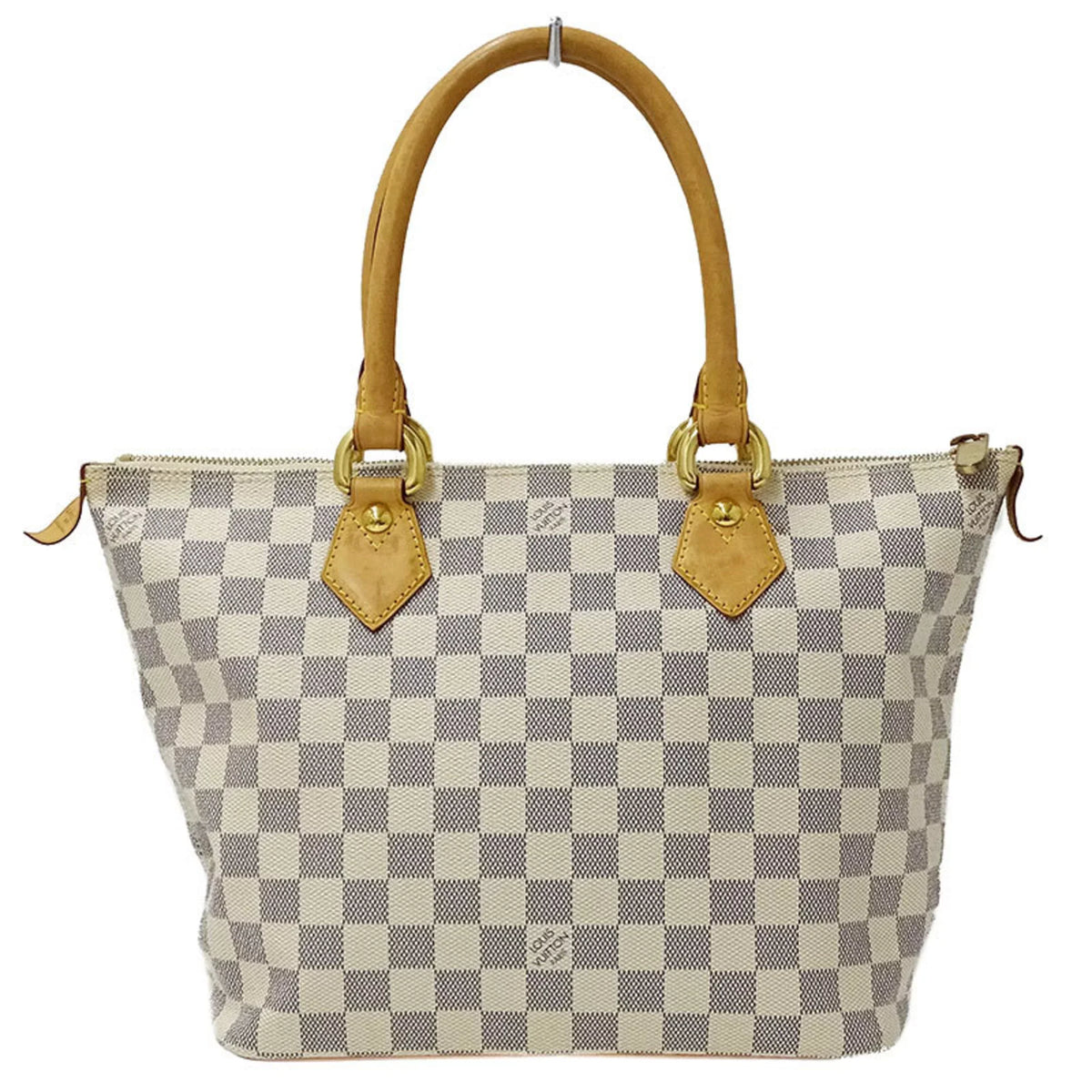 Authenticated Used Louis Vuitton   Bag Damier Azul Ladies Tote Handbag Saleya   White Gray