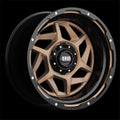 14 in. 17 x 9  Gloss Bronze & Black Lip Wheels - 125.5  - 8 x 170R