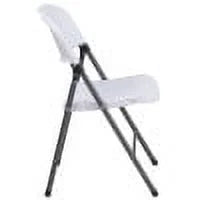Flash Furniture  Series 330 lb. Capacity Granite White Plastic Folding Chair with Charcoal Frame