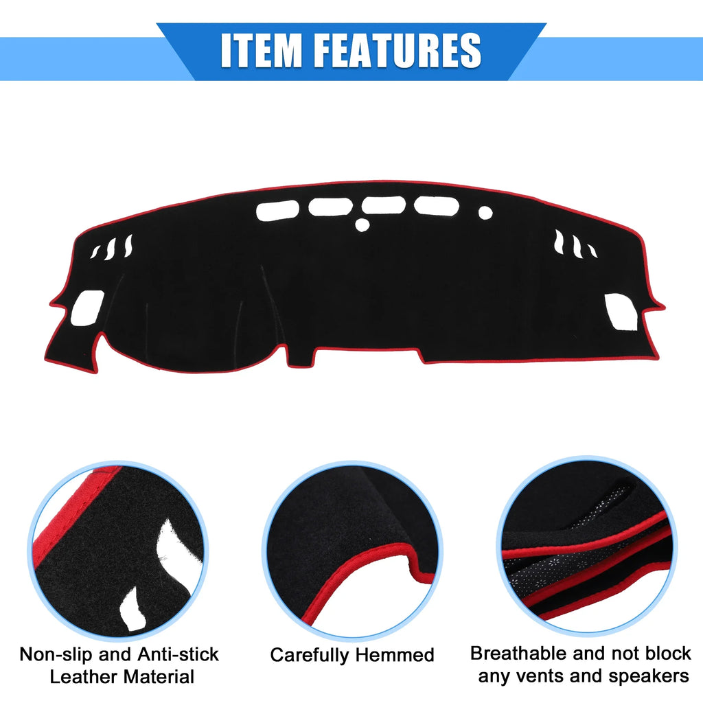Unique Bargains Car Center Console Dashboard Cover Compatible for Nissan Altima 2019-2020 Protective Polyester Red