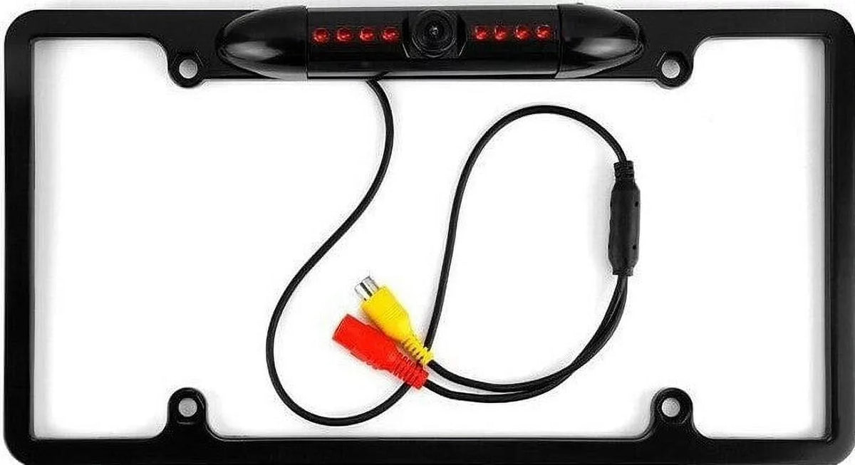 Backup Camera Rearview License Plate Waterproof for Kenwood -512  Black