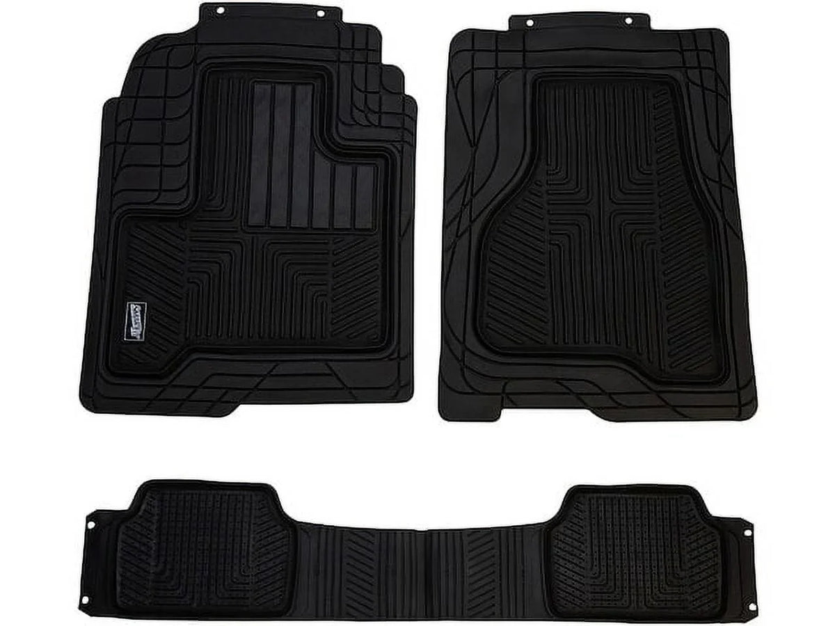 Floor Mat Set 3 Piece - Compatible with 1995 - 2018 Chevy Tahoe 1996 1997 1998 1999 2000 2001 2002 2003 2004 2005 2006 2007 2008 2009 2010 2011 2012 2013 2014 2015 2016 2017