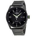 Citizen Men's Eco-Drive Black  Stainless Steel Watch -55E