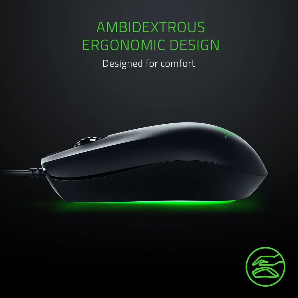 Razer Abyssus Essential: True 7,200  Optical Sensor - 3 Hyperesponse Buttons - Powered by Razer Chroma - Ambidextrous Ergonomic Gaming Mouse