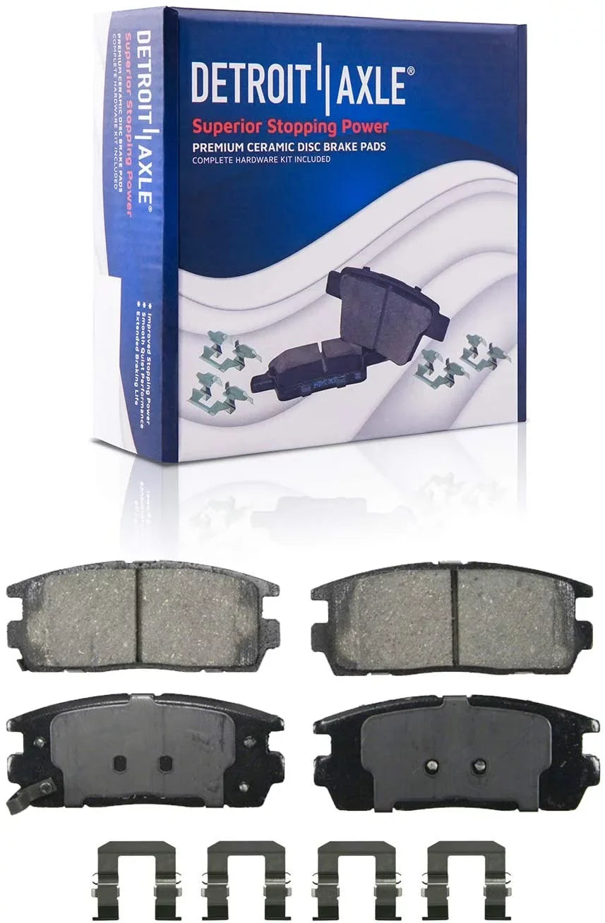 Detroit Axle - Brake Pads for Chevrolet Captiva Sport Equinox Pontiac Torrent Saturn Vue Suzuki -7, 4 Front and Rear Ceramic Brake Pads Replacement Fits select: 2008-2009
