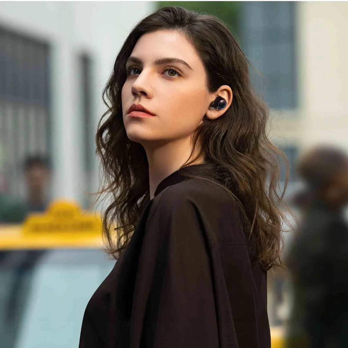 UrbanX True Wireless Bluetooth Earbuds + Charging Case, Black, Dual Connect,  Water Resistance, Bluetooth 5.2 Connection, Balanced, Bass Boost Compatible with Lenovo  Note