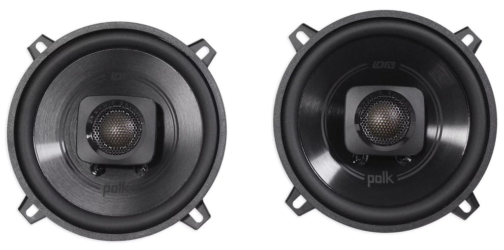 (2) Polk Audio  5.25" 600w Car Audio Marine//Motorcycle/Boat Speakers Bundle with (2) Rockville  10 Watt