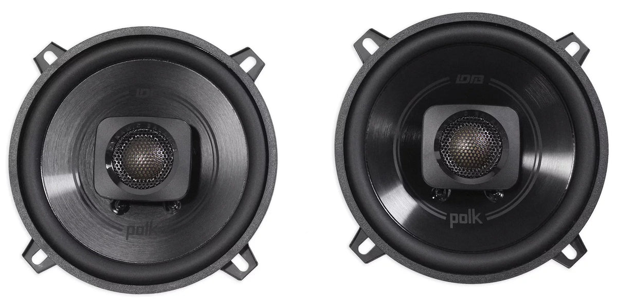 (2) Polk Audio  5.25" 600w Car Audio Marine//Motorcycle/Boat Speakers Bundle with (2) Rockville  10 Watt