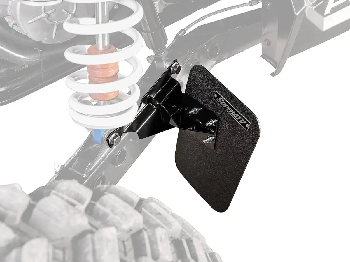 SuperATV Mud Flaps for 2018+ Polaris   Turbo   2019+   4 Turbo / Turbo  Velocity/ 4 Turbo  Velocity  8 x 10 7/8 Mud Flaps  Flexible and Lightweight   Made!