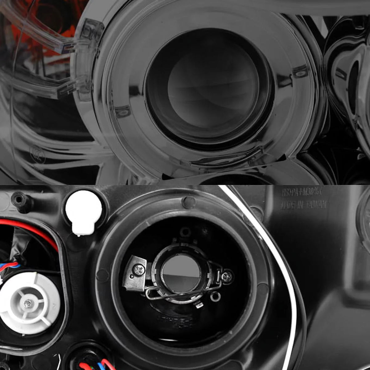 [Eye Lid] Fits 06-08   3-Series Sedan Smoked Halo  Projector Headlights Fits select: 2007-2008  328, 2006  325
