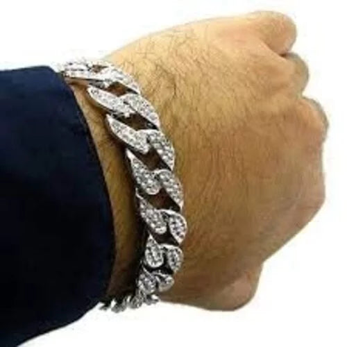 Charles Raymond Big Bling Watch Inspired by Hip Hop - Men's Iced Out Timepiece- Diamond Rhinestones on Blast -    Blue -