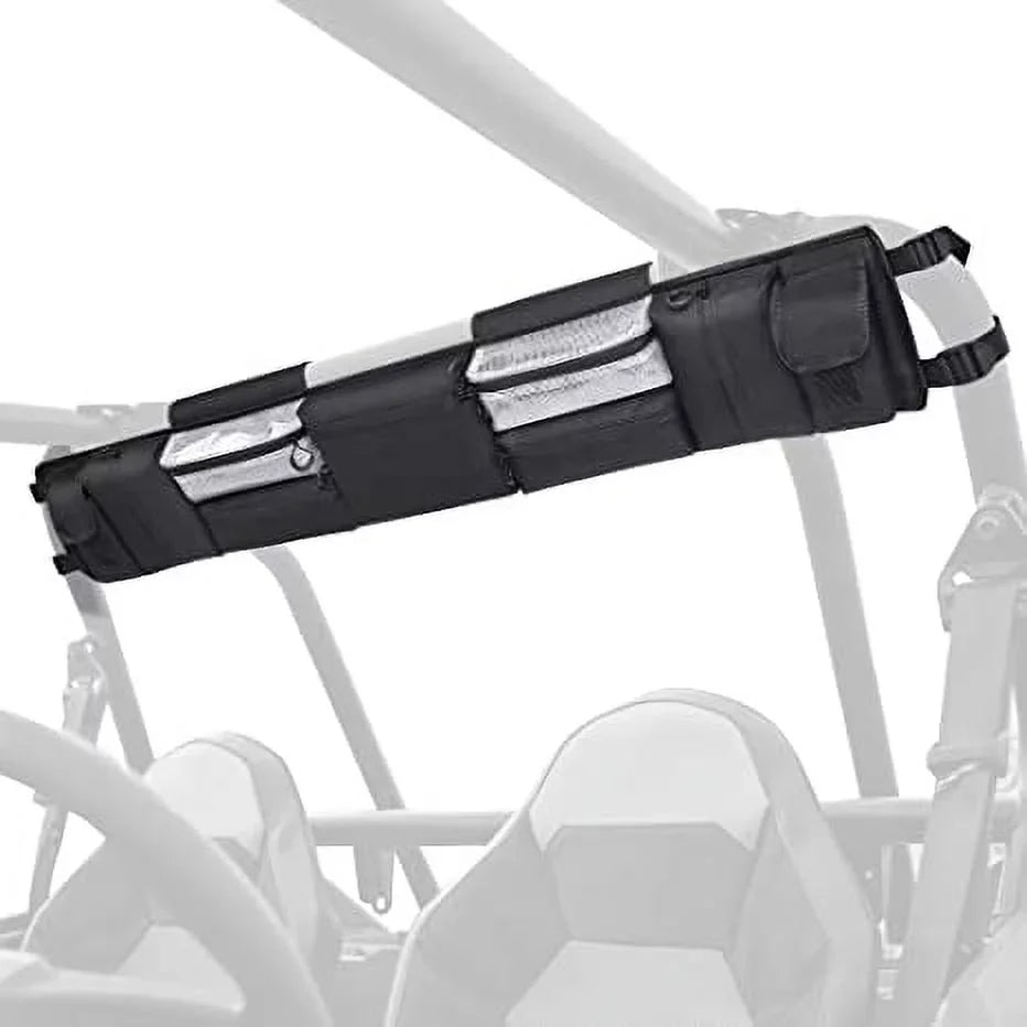 Roll Cage Organizer, Cargo Rear Storage Bag Gear Bags, Tools Storage Solution for Most Full Size UTVs, Polaris, Yamaha and Kawasaki UTVs Black