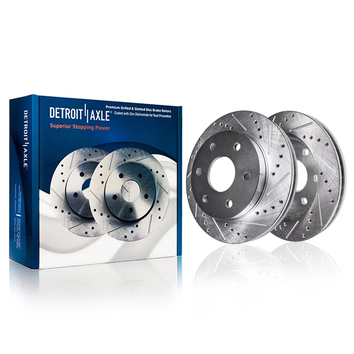Detroit Axle - Brake Kit for Chevy  Silverado Sierra 1500 Astro Tahoe Safari Yukon Replacement Drilled Slotted Disc Brake Rotors Ceramic Brakes Pads: 12'' Front and 12.78'' Rear Rotors
