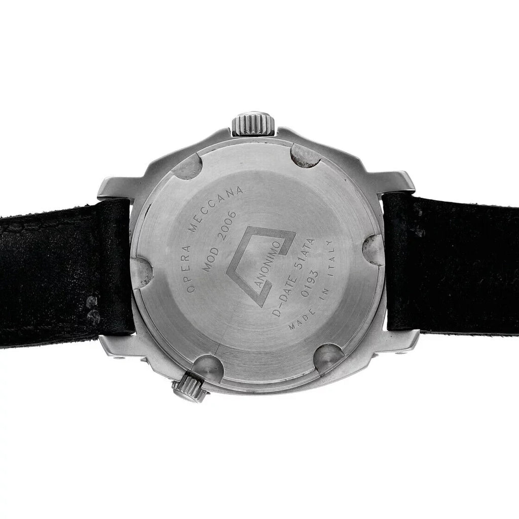 Anonimo -Date 51ETA 2006 Day Date Ivory Dial Leather 43mm Automatic Men's Watch