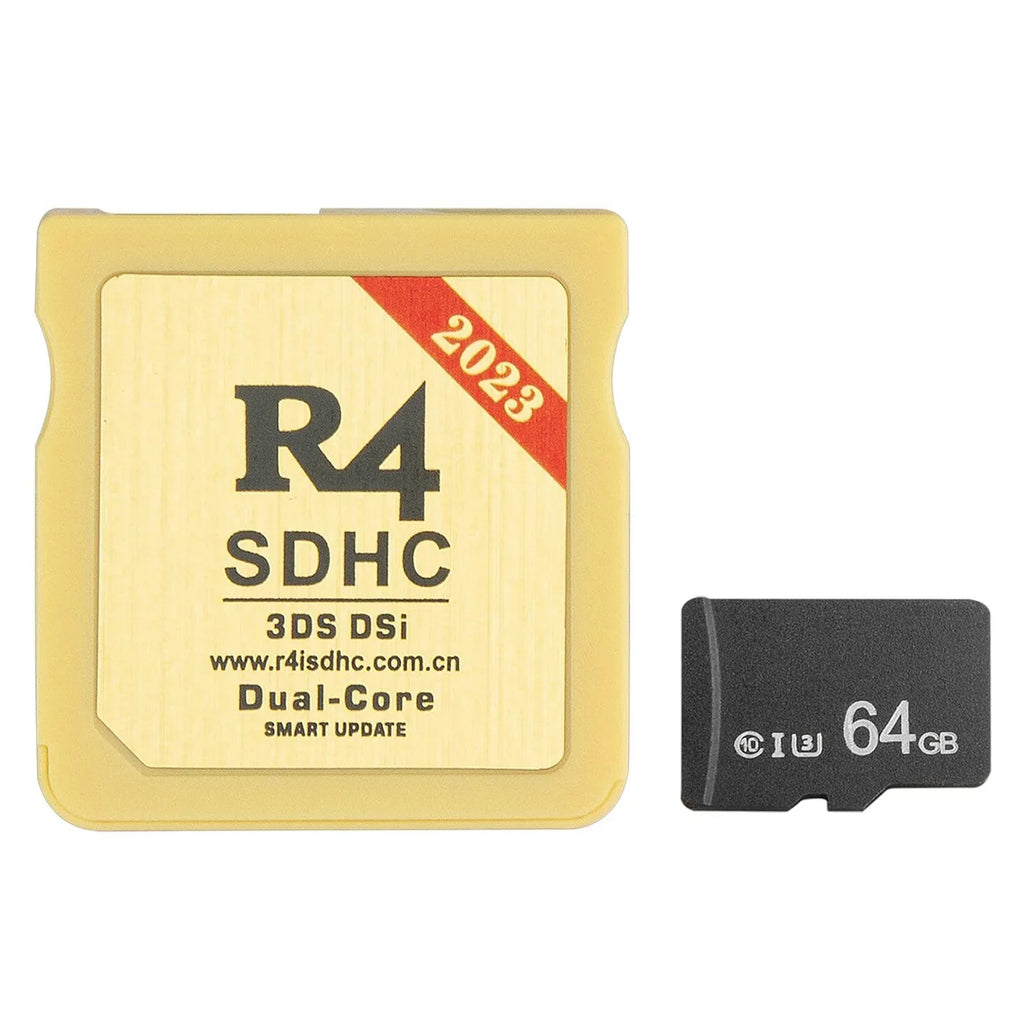Upgraded 2023  Wood Version Plus Card with 64GB  Micro  Card for Nintendo   2DS 3DS , No Game Timebomb