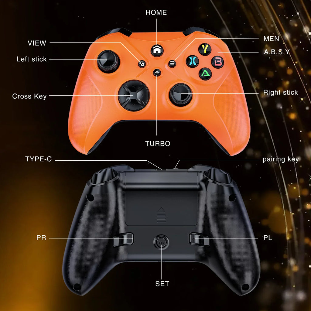 Bonacell Wireless Controller for Xbox One, (Watch Video to Update )Game Controller Compatible with Xbox One/Xbox One /, Xbox Series / Gamepad Support Turbo/3.5mm Headphone Jack/Macro Functions