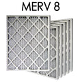 15x20x1  8 Pleated Air Filter 6PK | 14.5x19.5x.75 - Actual Size