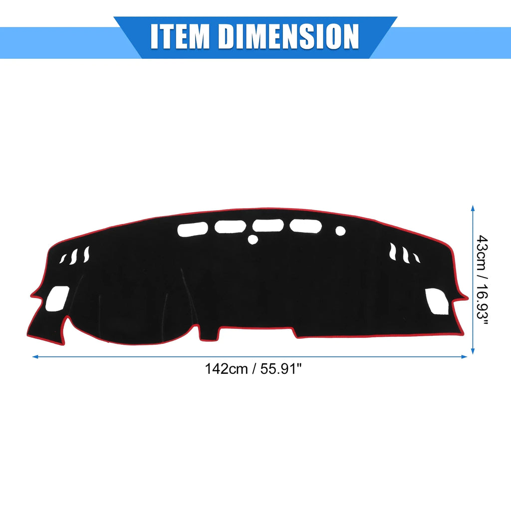 Unique Bargains Car Center Console Dashboard Cover Compatible for Nissan Altima 2019-2020 Protective Polyester Red