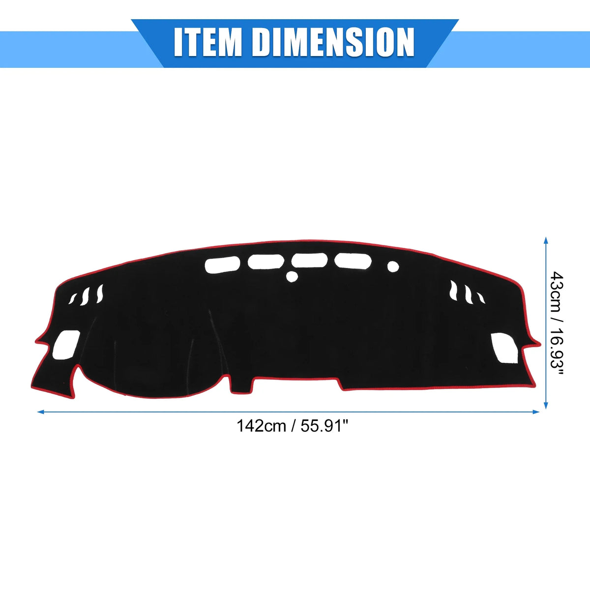 Unique Bargains Car Center Console Dashboard Cover Compatible for Nissan Altima 2019-2020 Protective Polyester Red
