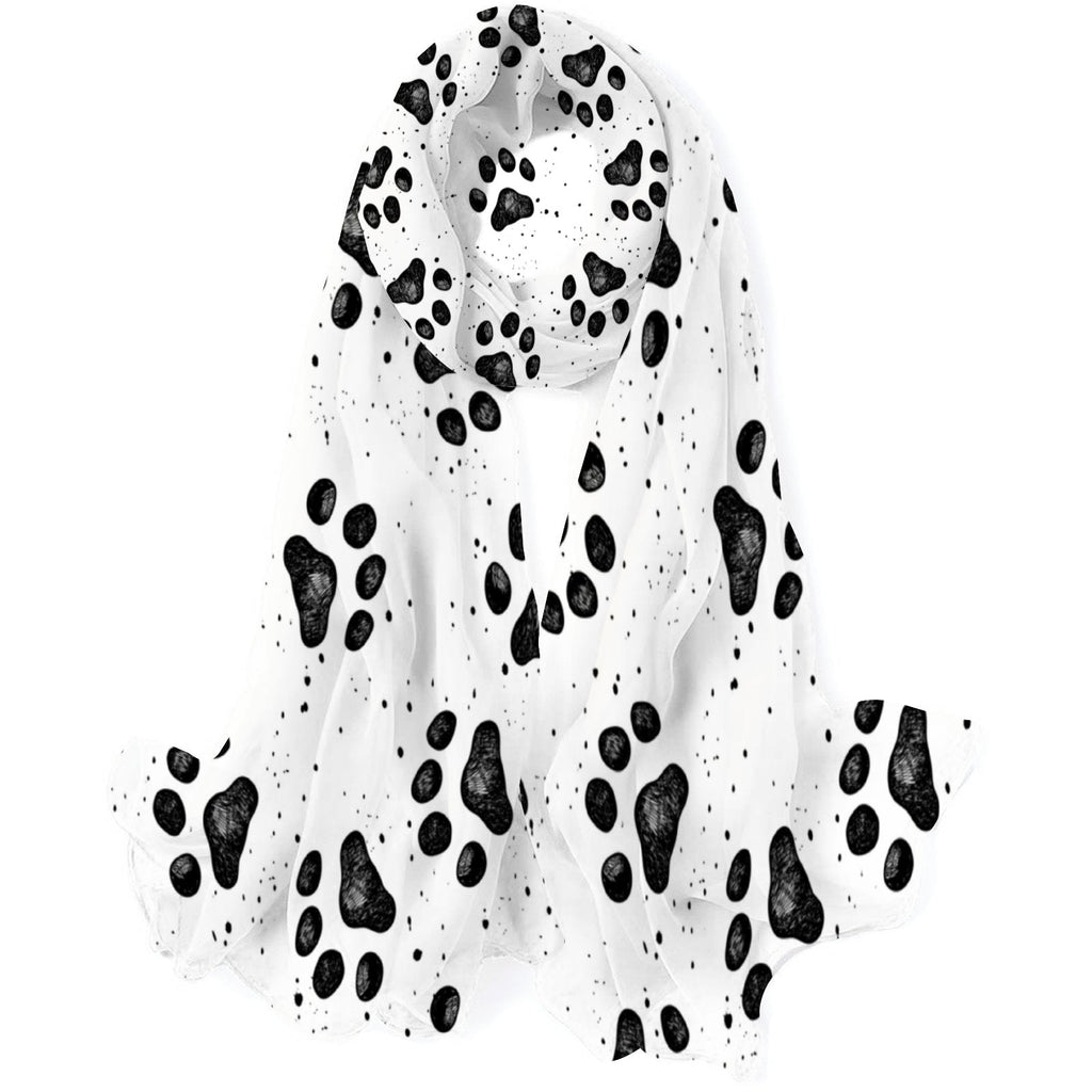 Paw Silk Long Scarf for Women Large Oblong Sunscreen Shawls Wraps Neck Headscarf Hair Wraps Gift Packed