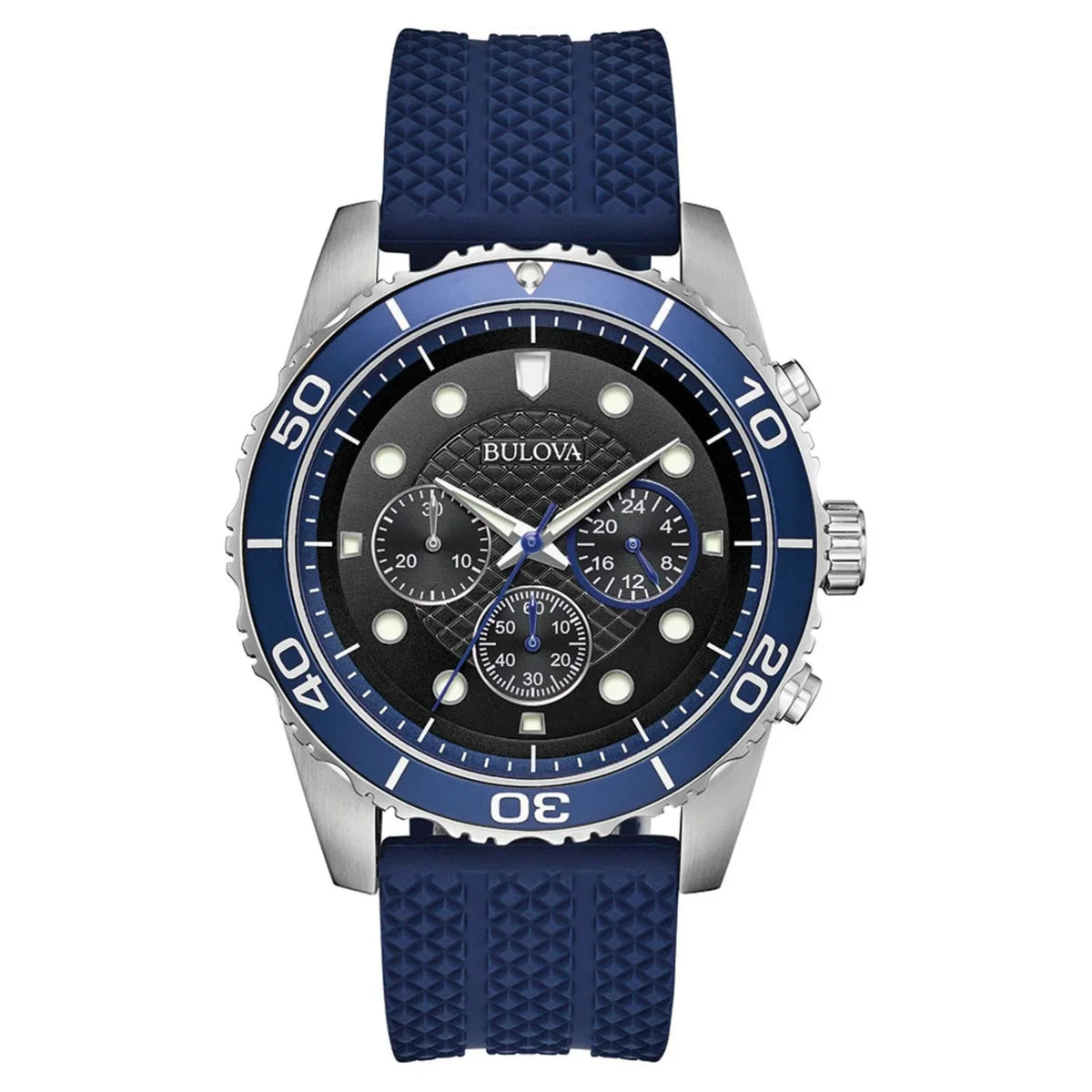 Bulova Sport Chronograph Black Dial Mens Watch 98A190
