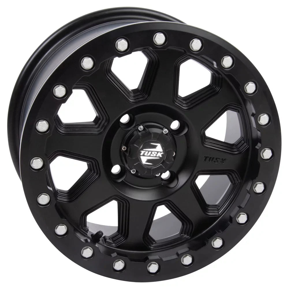 4/156 Tusk Uinta Beadlock Wheel 14x7 4.0 + 3.0 Matte Black For  Wolverine  2 1000 Sport 2022