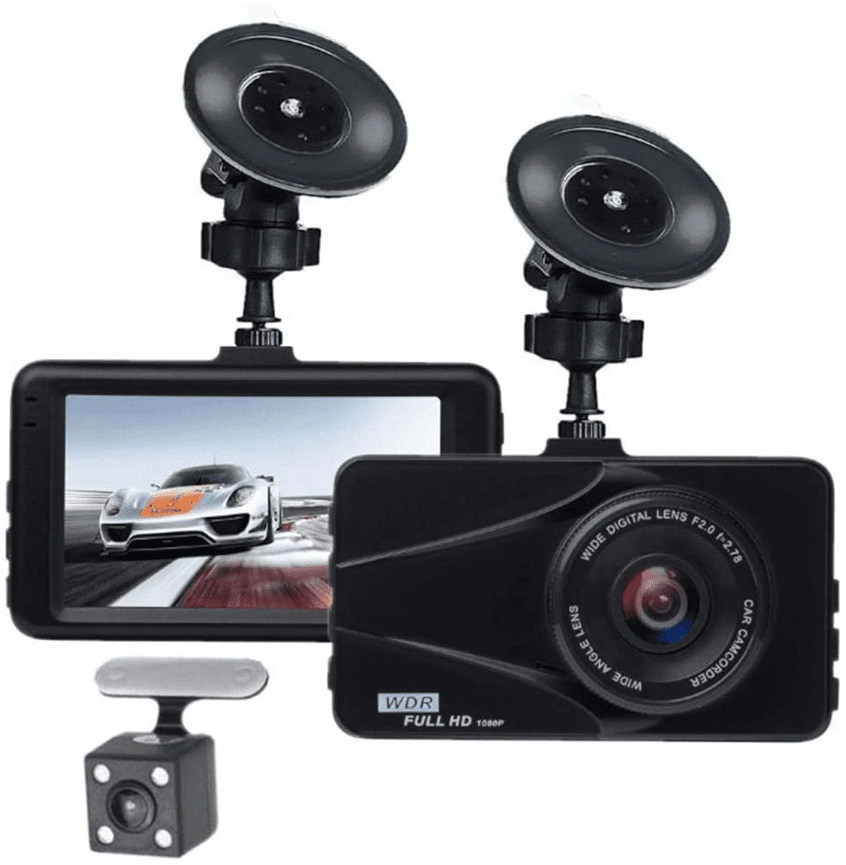 Plus  Dash Cam For Ford Dual Travel Recorder Full  3"  Screen 170° Wide Angle, , -Sensor, Loop Recording Motion Detection Excellent Video Images