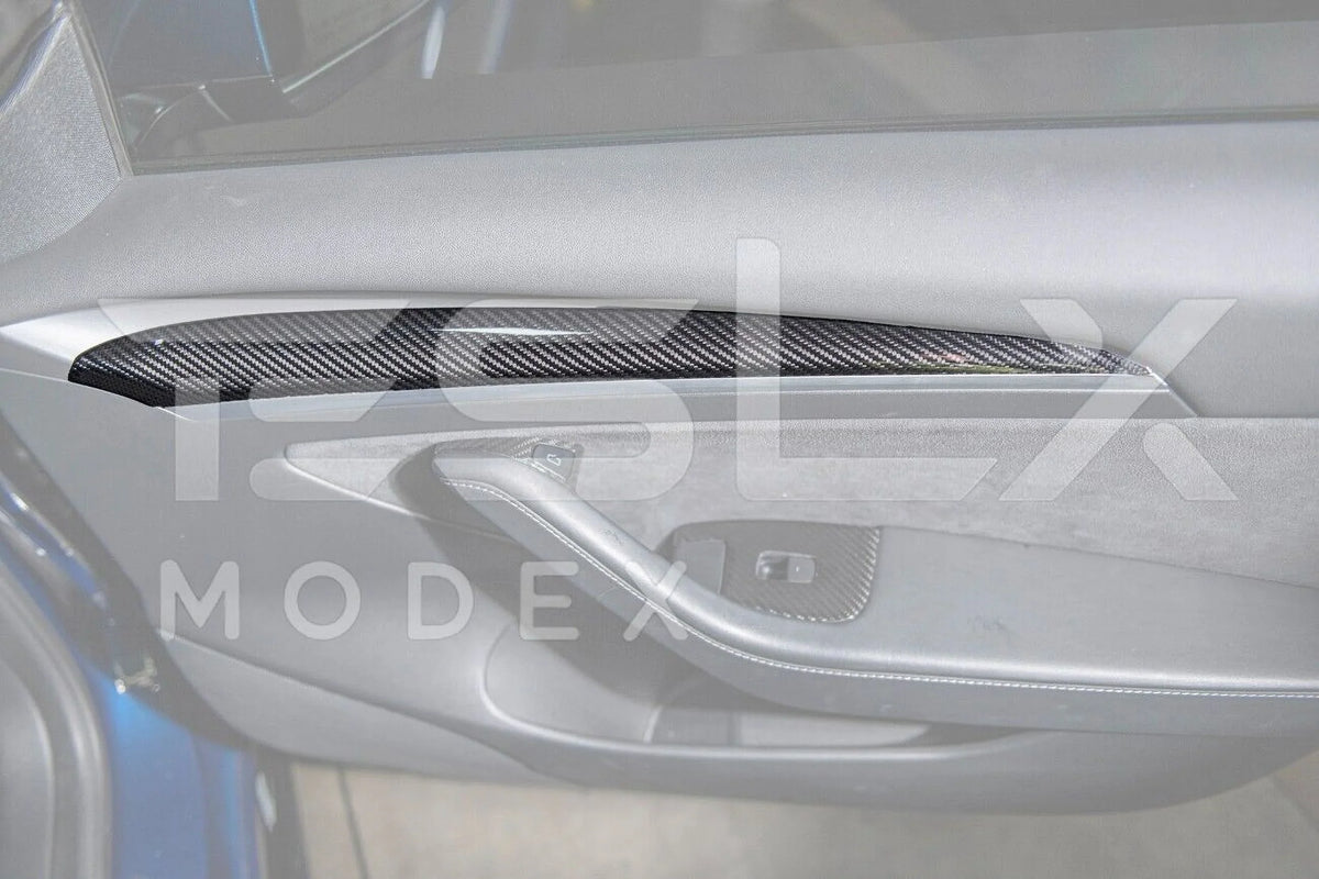 Replacement For 2020-2023  Model 3 & 2020-Up Model  Factory Style   Interior Front Door Trim Panel Cover Pair