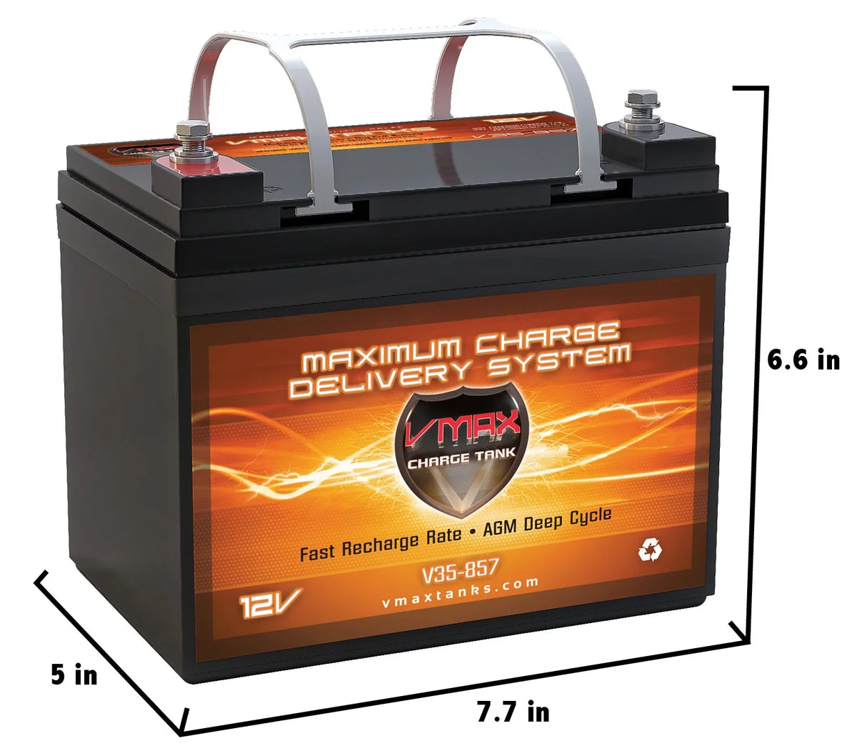 Vmax -857 12 Volt 35AH   Battery for Minn Kota Traxxis 45lb Trolling Motor Boat Vehicle