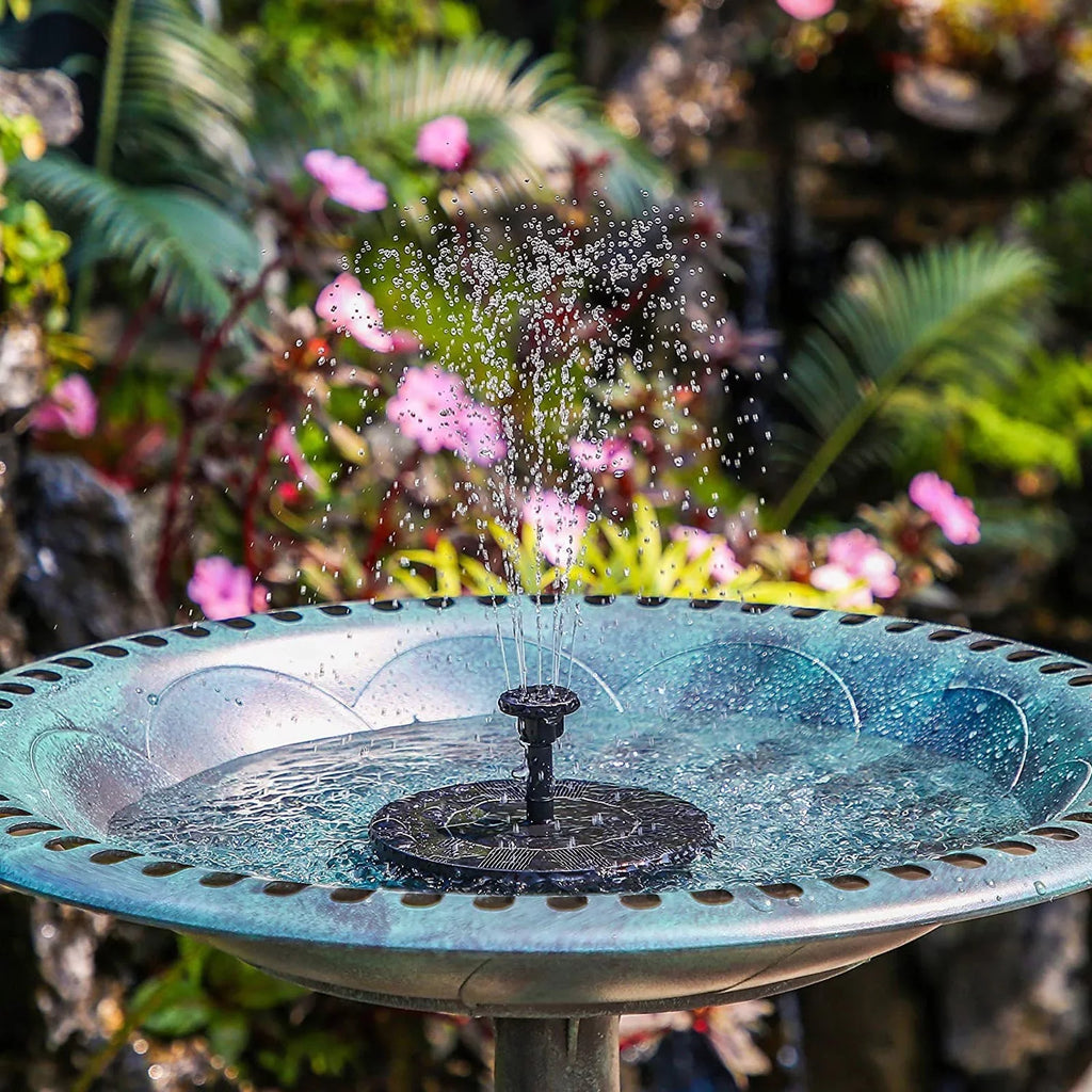 Solar Pump Freestanding Floating Solar Bird Bath Water Pump Garden Bird Bath Decor