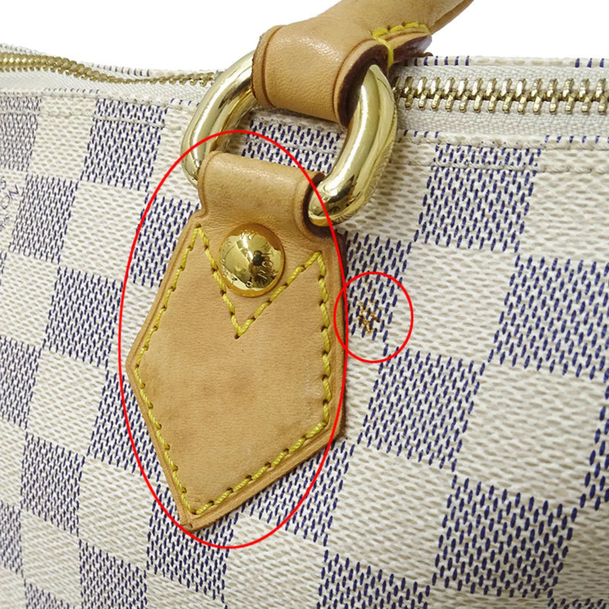 Authenticated Used Louis Vuitton   Bag Damier Azul Ladies Tote Handbag Saleya   White Gray