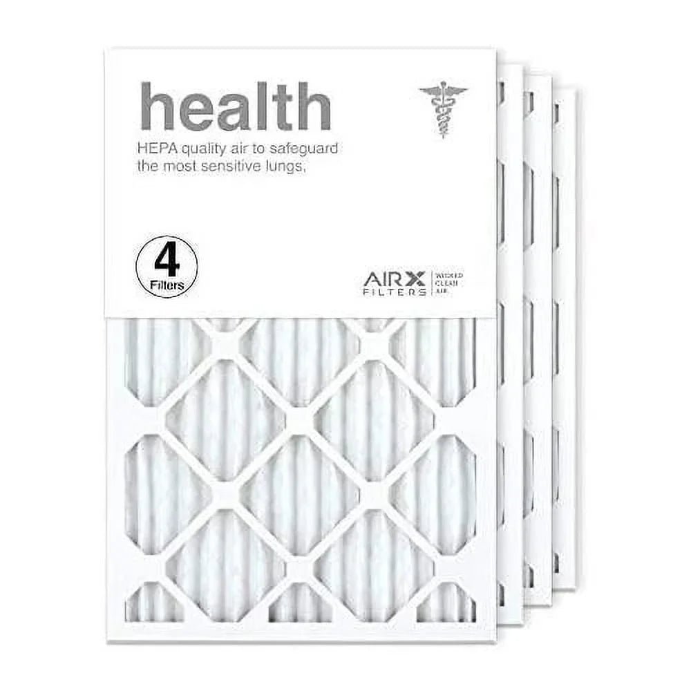 16X25x1 Air Filter  13 Pleated  Furne Air Filter, Health 4-Pk Made In The