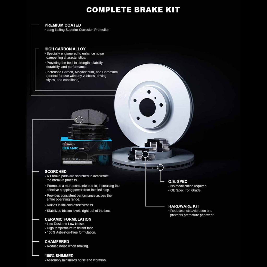 Concepts Wdwh1 76007  Concepts Brake Rotor Carbon Coated With Ceramic Pads Fits select: 1999-2003