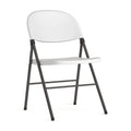 Flash Furniture  Series 330 lb. Capacity Granite White Plastic Folding Chair with Charcoal Frame