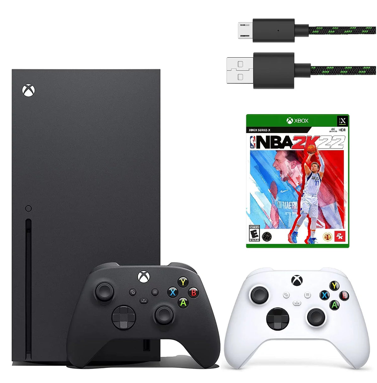 Microsoft Xbox Series  with White Controller,  2K22, &   Cable