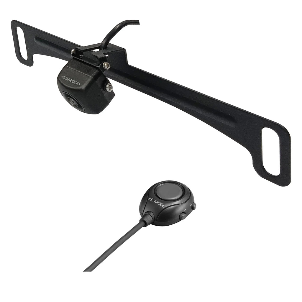 Kenwood  Navigation Receiver with -320LP Multi-Angle Rear View Camera with License Plate Mounting