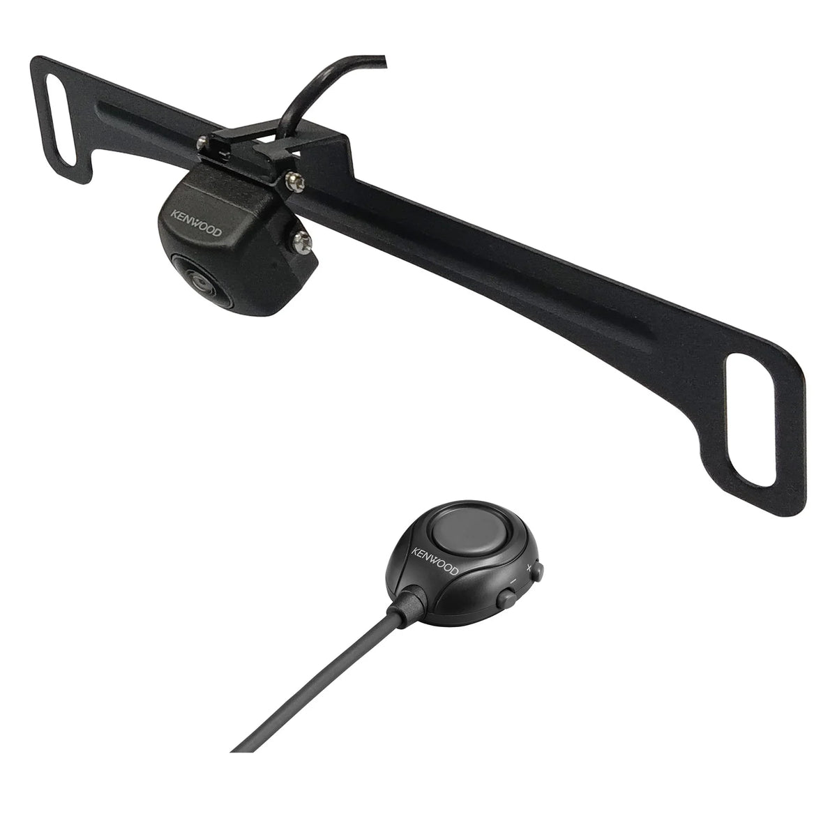 Kenwood  Navigation Receiver with -320LP Multi-Angle Rear View Camera with License Plate Mounting