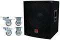 Rockville  18" 1000 Watt Passive 4-Ohm Pro  Subwoofer + Steel Casters